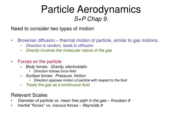 particle aerodynamics s p chap 9