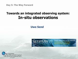 Towards an integrated observing system: In-situ observations