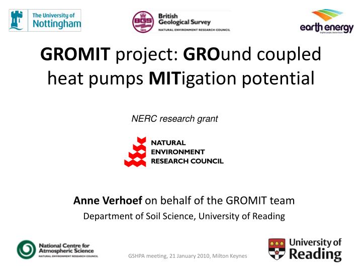 gromit project gro und coupled heat pumps mit igation potential