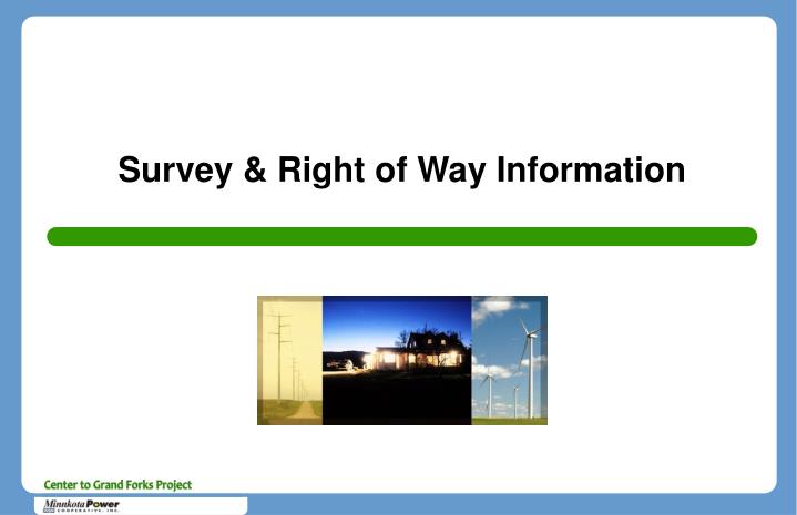 survey right of way information