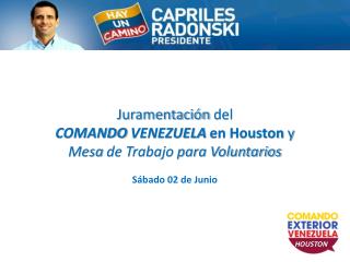 juramentaci n del comando venezuela en houston y mesa de trabajo para voluntarios