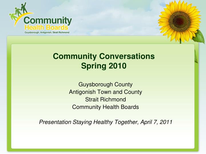 community conversations spring 2010