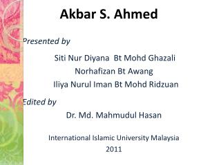 Akbar S. Ahmed
