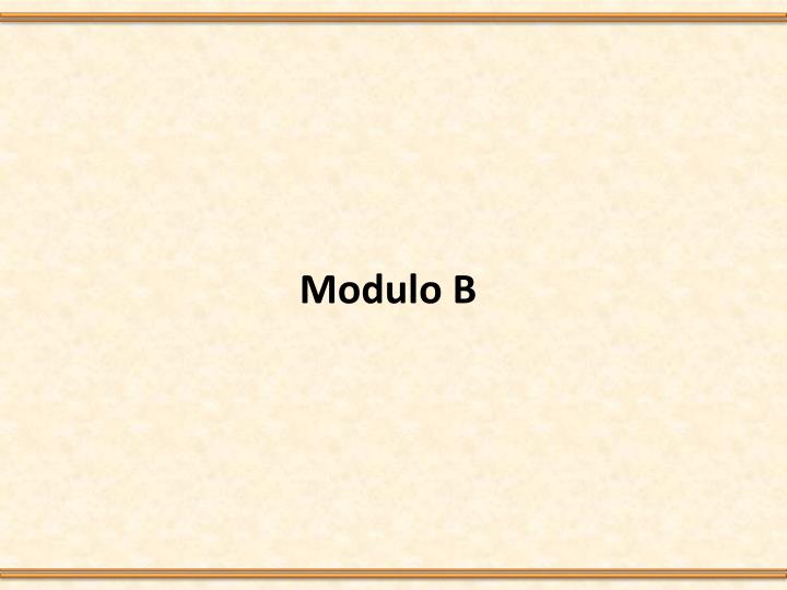 modulo b