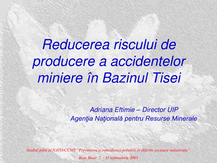 reducerea riscului de producere a accidentelor miniere n bazinul tisei