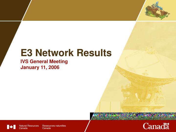 e3 network results ivs general meeting january 11 2006
