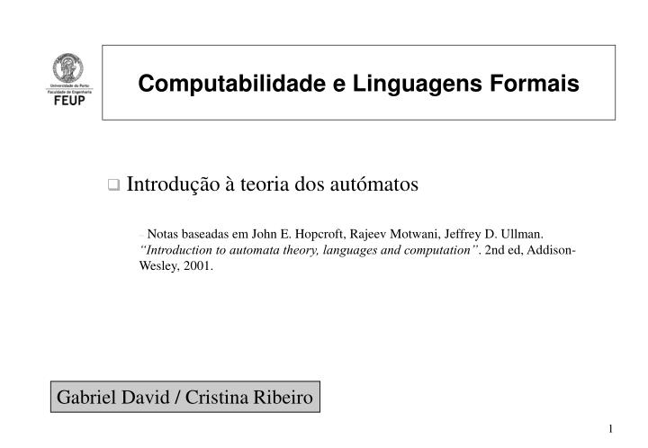 computabilidade e linguagens formais