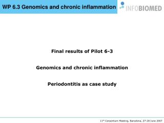 WP 6.3 Genomics and chronic inflammation
