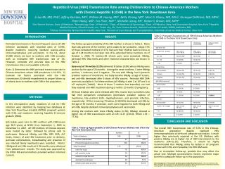 Hepatitis B Virus (HBV) Transmission Rate among Children Born to Chinese-American Mothers