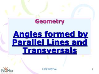 Geometry Angles formed by Parallel Lines and Transversals