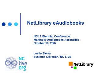 NetLibrary eAudiobooks