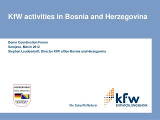 KfW activities in Bosnia and Herzegovina