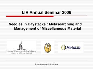 LIR Annual Seminar 2006
