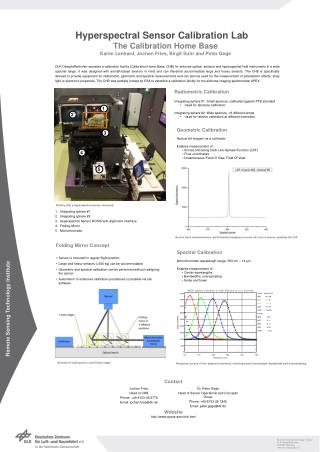 Hyperspectral Sensor Calibration Lab	 The Calibration Home Base