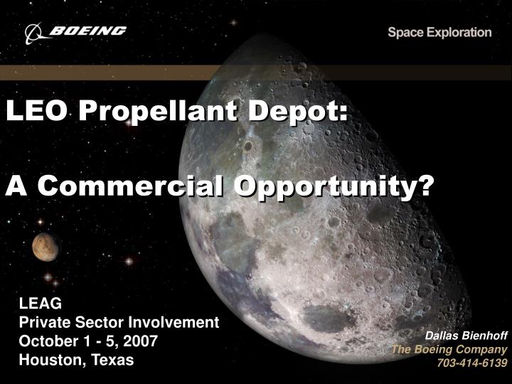 leo propellant depot a commercial opportunity