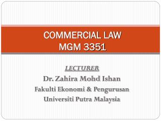 COMMERCIAL LAW MGM 3351
