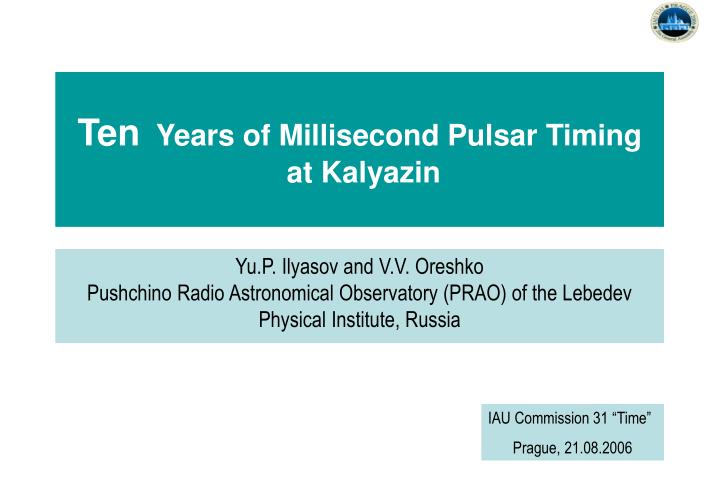 ten years of millisecond pulsar timing at kalyazin