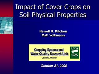 Impact of Cover Crops on Soil Physical Properties