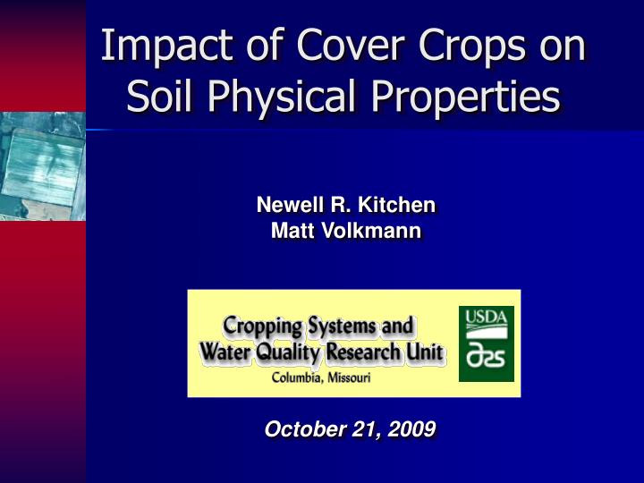 impact of cover crops on soil physical properties