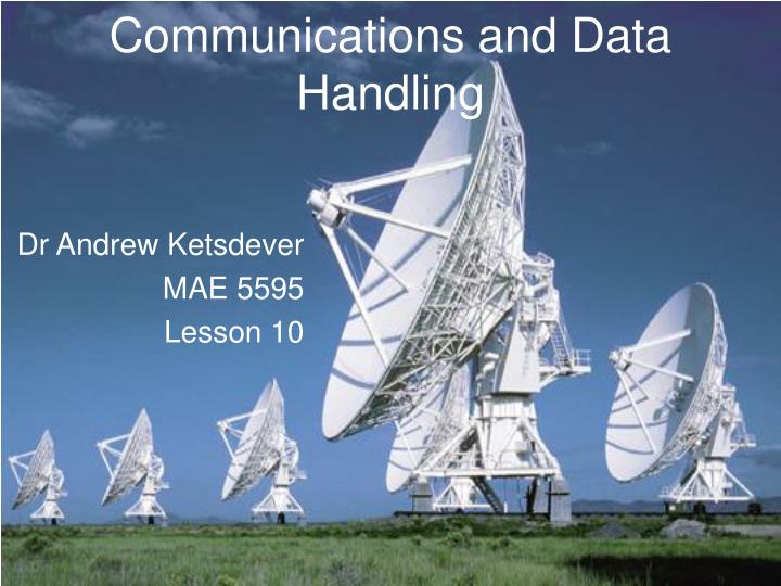 communications and data handling