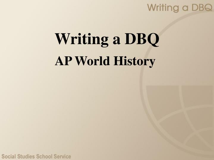 writing a dbq