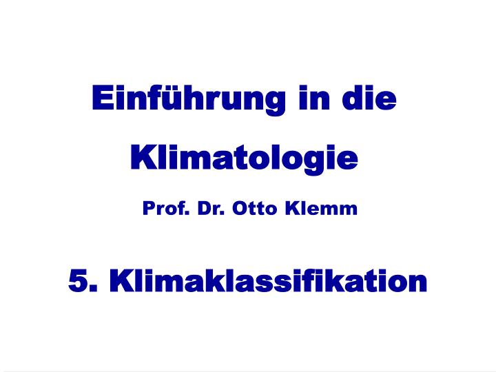 einf hrung in die klimatologie