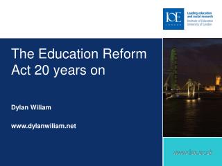 The Education Reform Act 20 years on