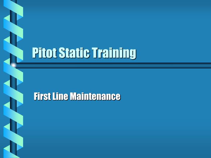 pitot static training