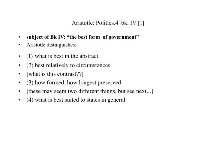 aristotle politics 4 bk iv 1