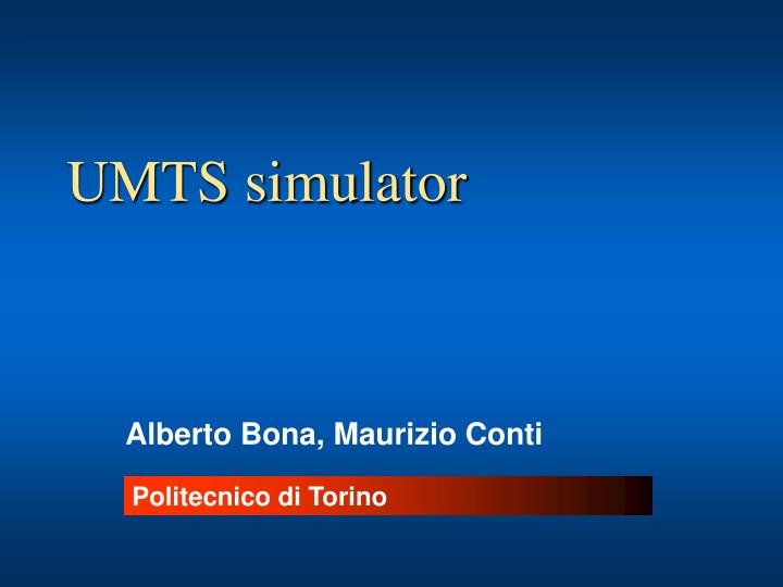 umts simulator