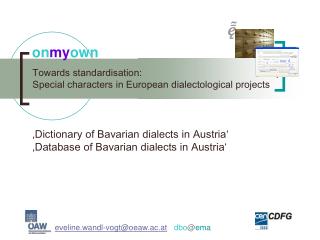 Towards standardisation: Special characters in European dialectological projects