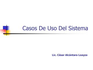 casos de uso del sistema