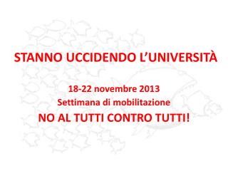 stanno uccidendo l universit
