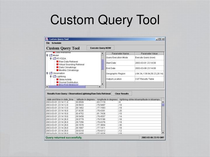 custom query tool