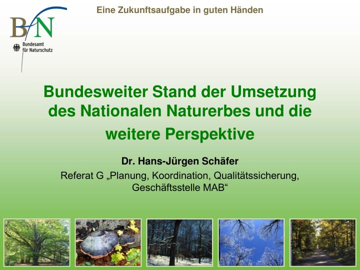 bundesweiter stand der umsetzung des nationalen naturerbes und die weitere perspektive