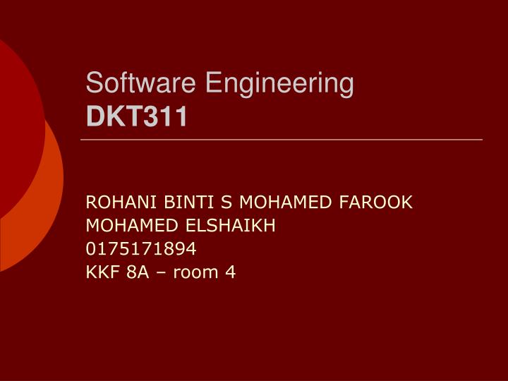 software engineering dkt311