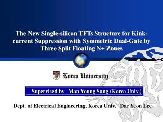 Dept. of Electrical Engineering, Korea Univ. Dae Yeon Lee