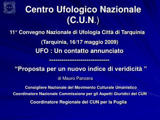 centro ufologico nazionale c u n