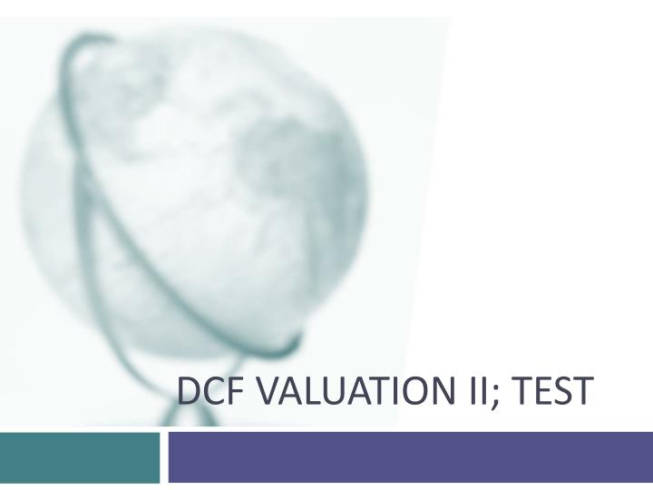 dcf valuation ii test