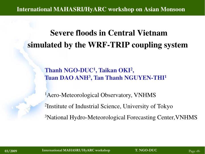 international mahasri hyarc workshop on asian monsoon