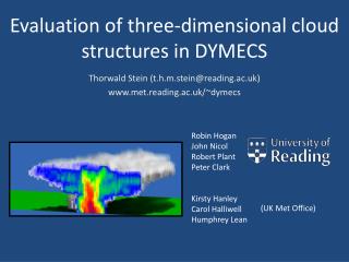 Evaluation of three-dimensional cloud structures in DYMECS
