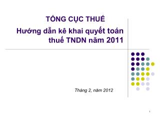 h ng d n k khai quy t to n thu tndn n m 2011