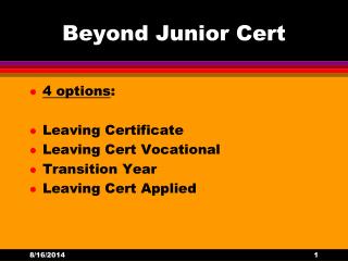 Beyond Junior Cert