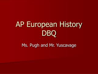 AP European History DBQ