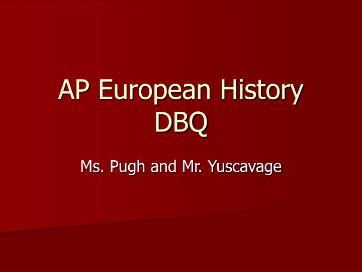 ap european history dbq