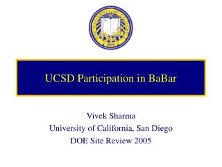 UCSD Participation in BaBar