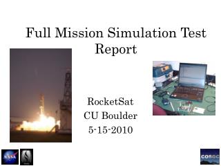 Full Mission Simulation Test Report