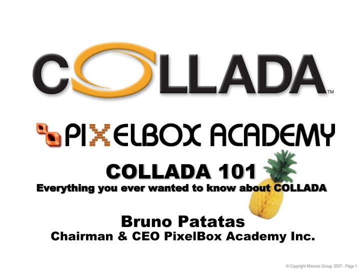 collada 101 everything you ever wanted to know about collada