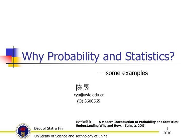 why probability and statistics