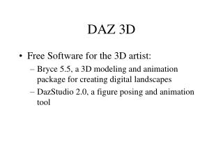 DAZ 3D